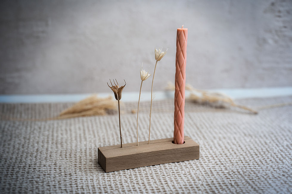 Miniaturbild: Holzkerzenhalter