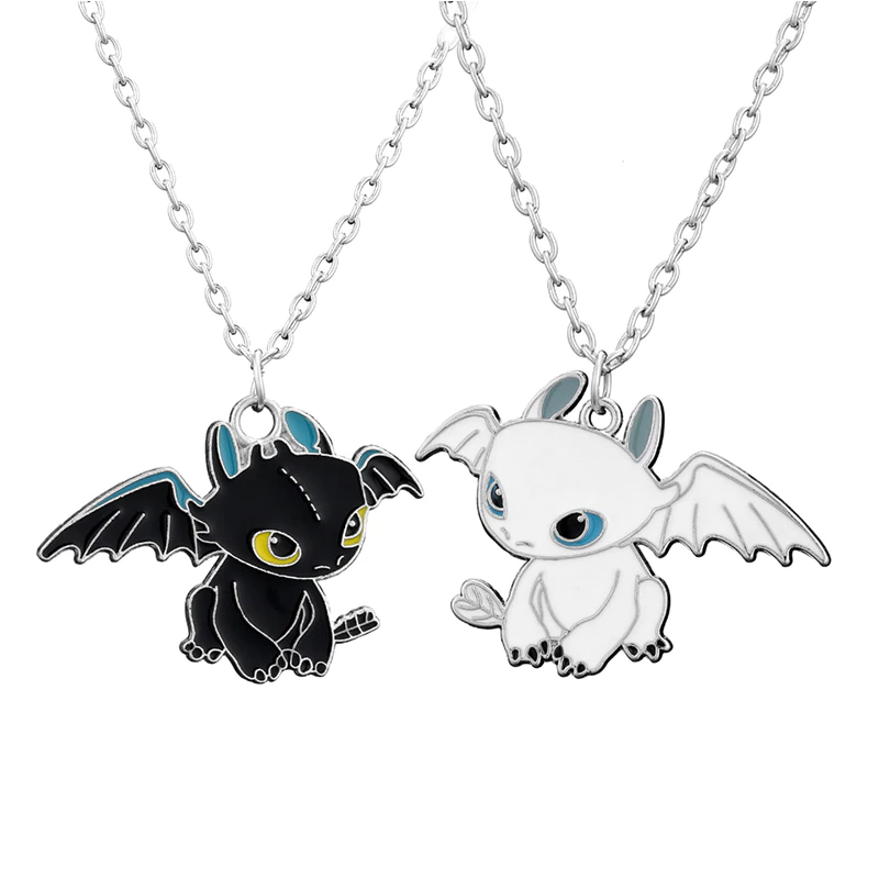 Colar de desenho animado | dragões duplo