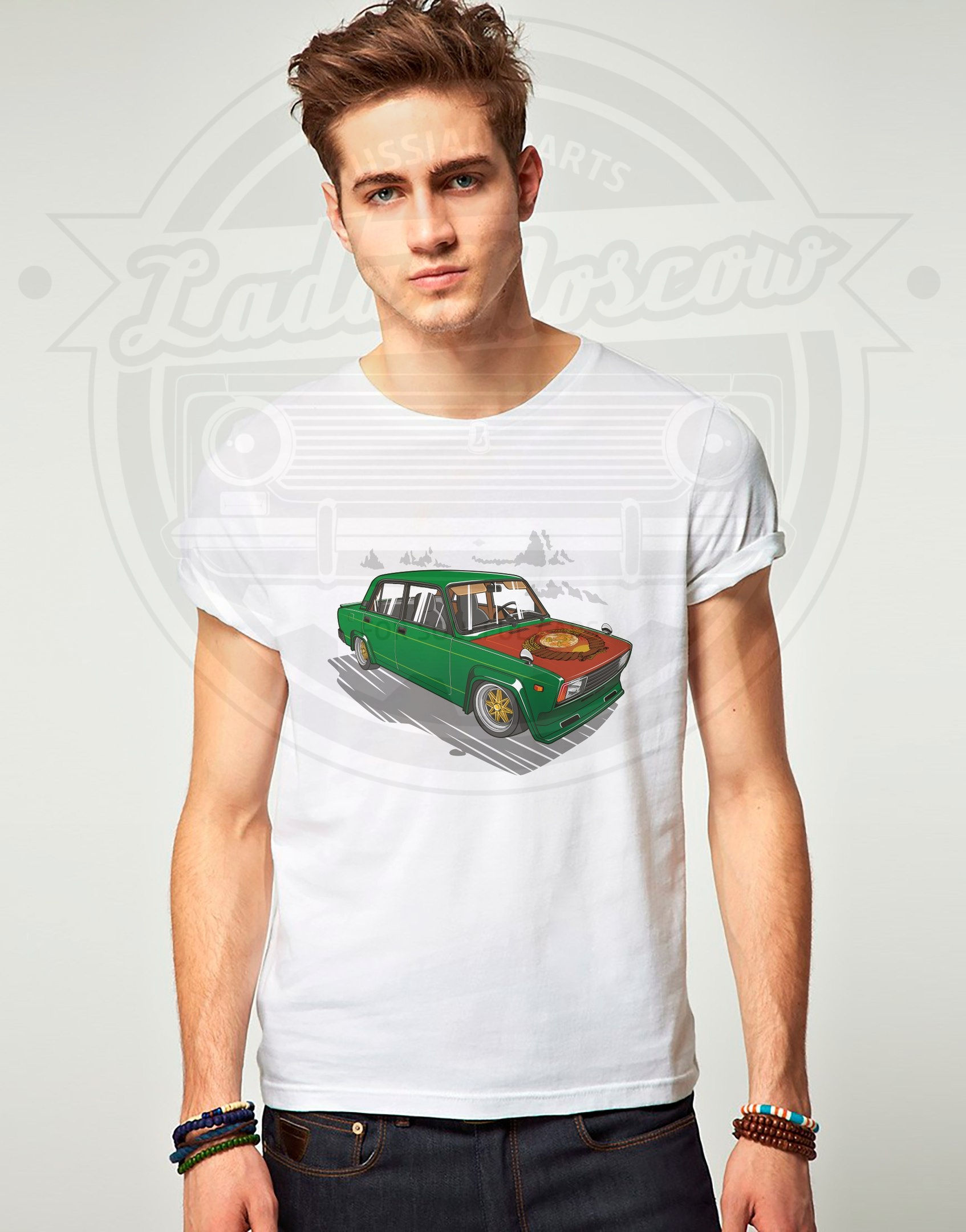 VAZ 2105 Rally LADA Moscow T-Shirt Soviet USSR Rus