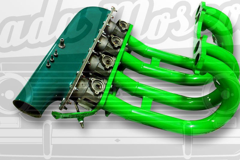 Thumbnail: Tuning Turbo 46mm 4-Throttle Body Intake Manifold Kit LADA 2101-2107 2121 NIVA