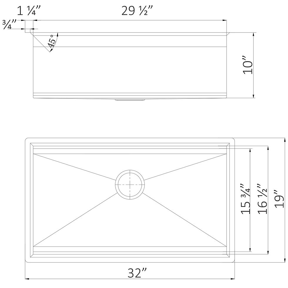 Thumbnail: Handcrafted 32-inch Undermount 50-50 Double Bowl Stainless Steel Kitchen Sink