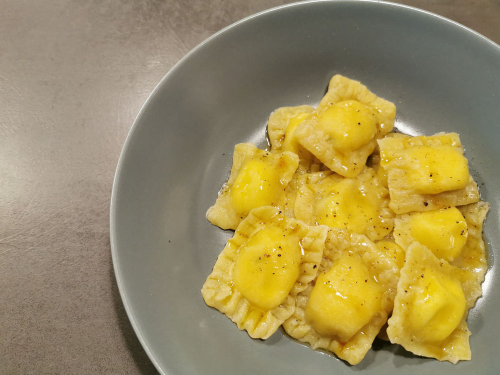 Raviolis au fromage de chèvre et à l'ail des ours