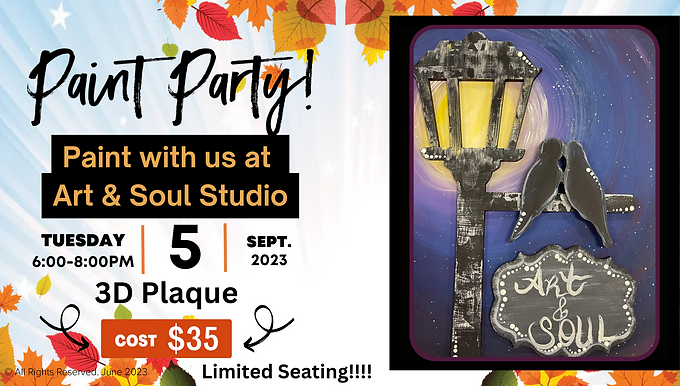 3D Lampost Plaque at Art and Soul Studio