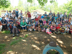 Avec les élèves de l'école Waldorf