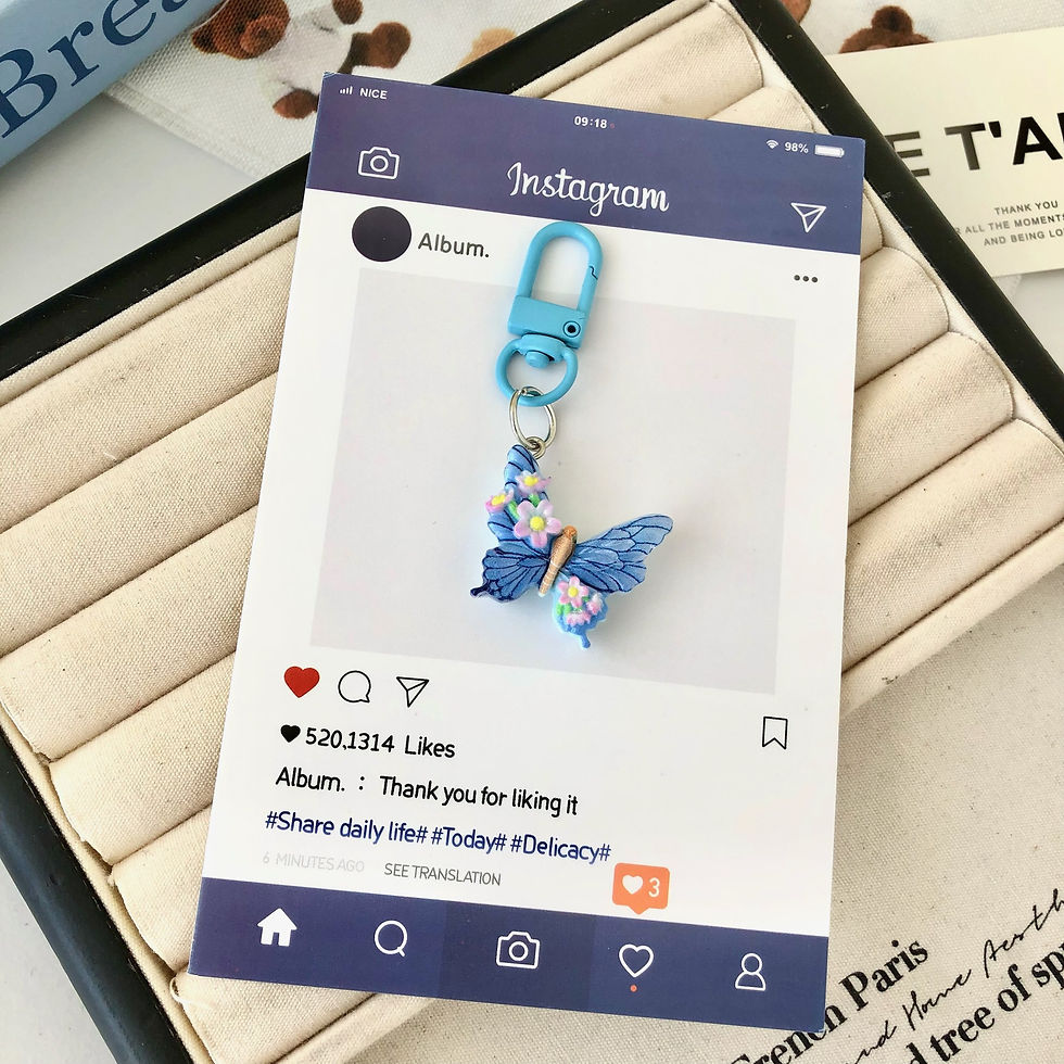 Thumbnail: Sweet Flower Butterfly Series Keychain