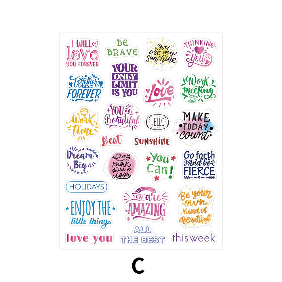 Thumbnail: Text Stickers Single Transparent English Encouragement Handwritten Quotes