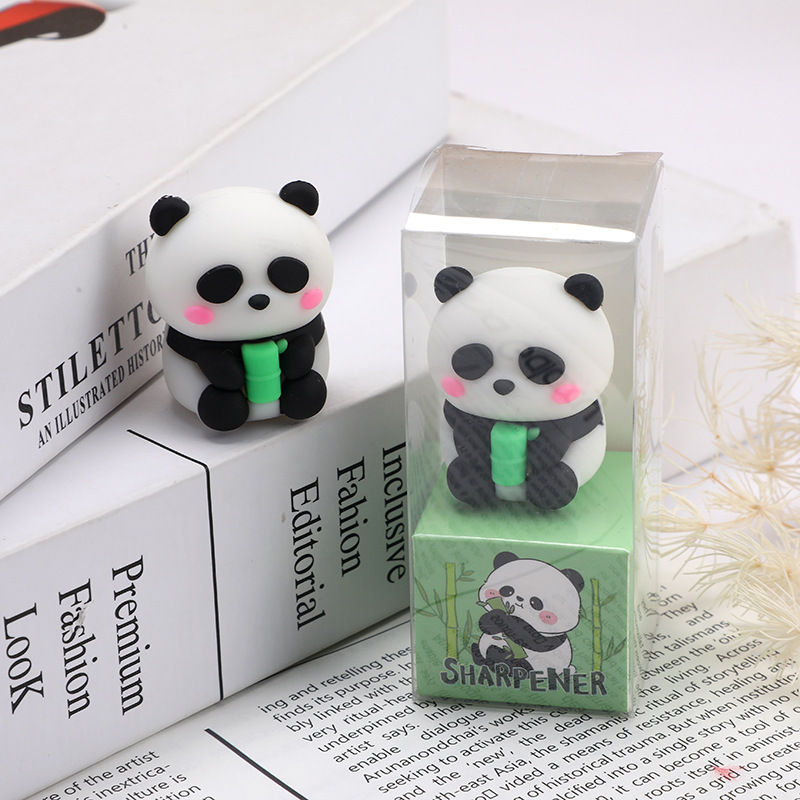 Thumbnail: Cute Panda Shape Silicone Sharpner