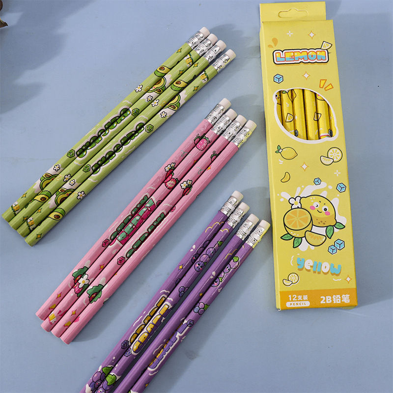Thumbnail: Students Cute Fruit Shape 2B Pencil 12 Pcs Set