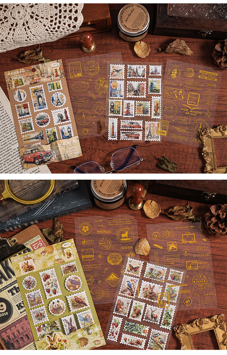 Thumbnail: Retro Stamp Handbook Material Sticker Pack