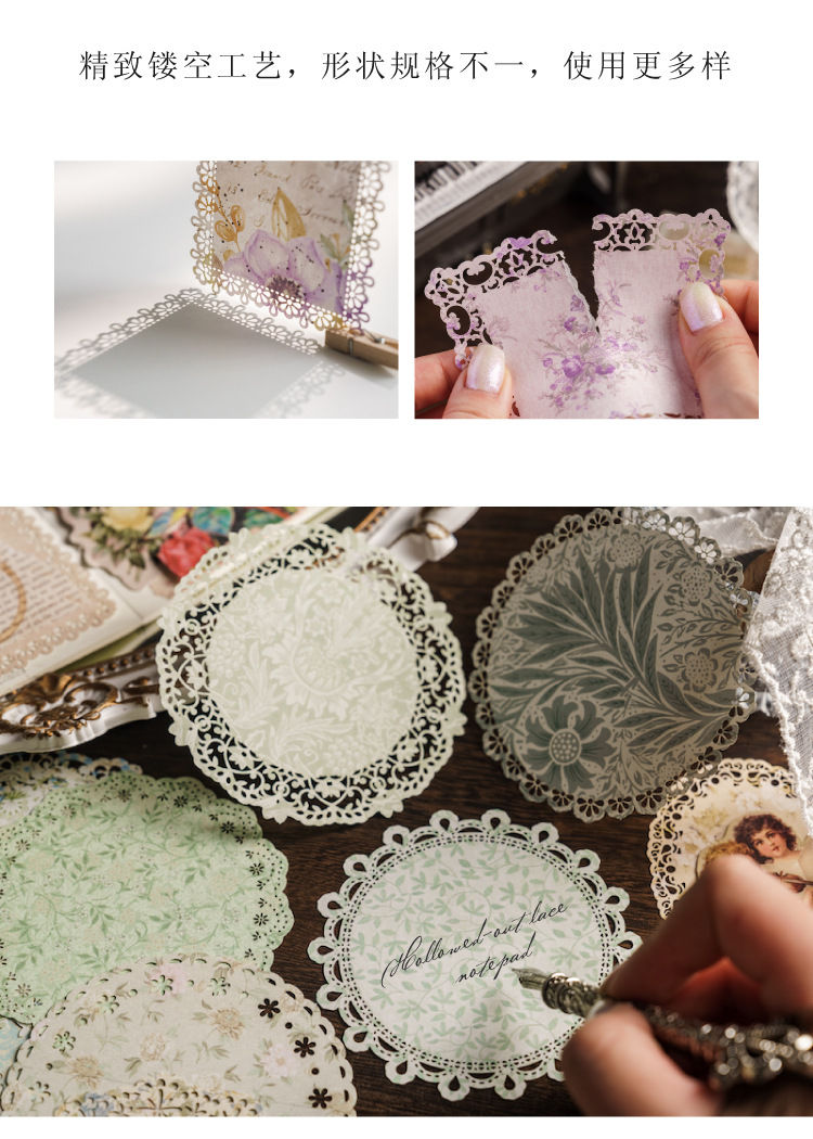 Thumbnail: Momo Flower Blooms Series Retro Paper Lace 