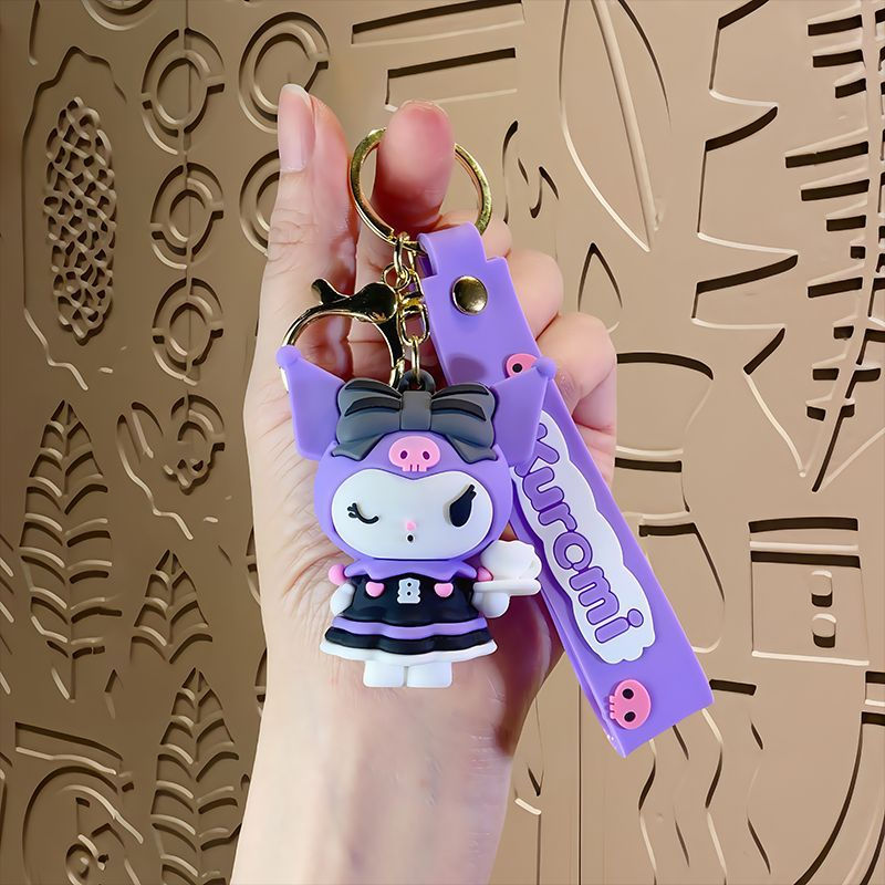 Thumbnail: Creative Cute Kuromi Style KeyChain Pendent