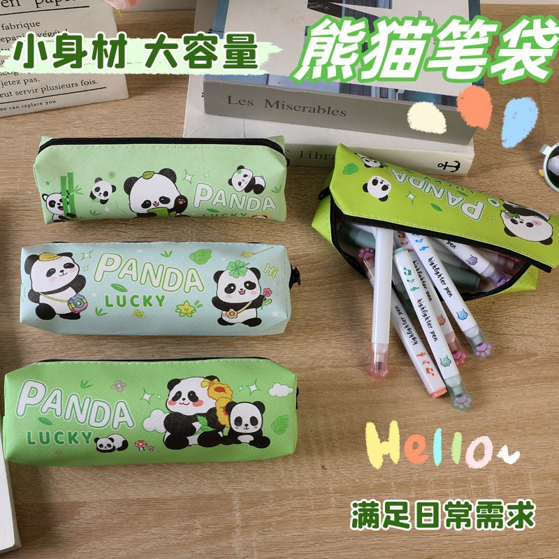 Thumbnail: Single Layer Cute Panda Octagonal Pencil Bag