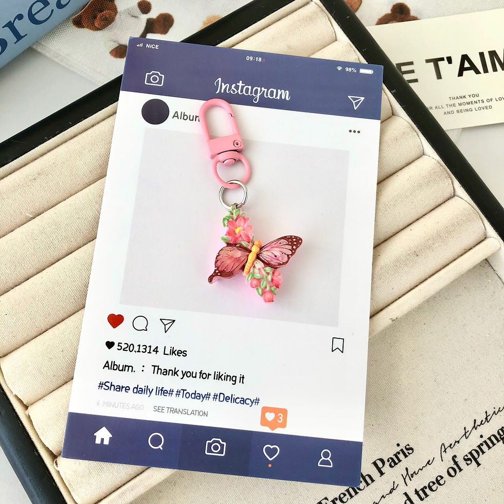 Thumbnail: Sweet Flower Butterfly Series Keychain
