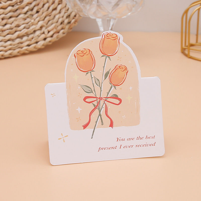 Thumbnail: Flower Bouquet Shape Three Dimensional Greetings Card With Envelop