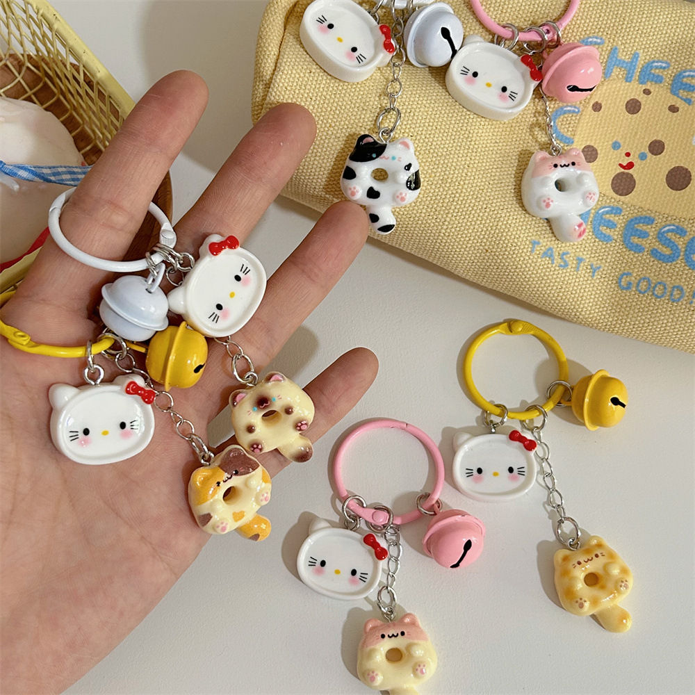 Cute Cat Biscute String KeyChain