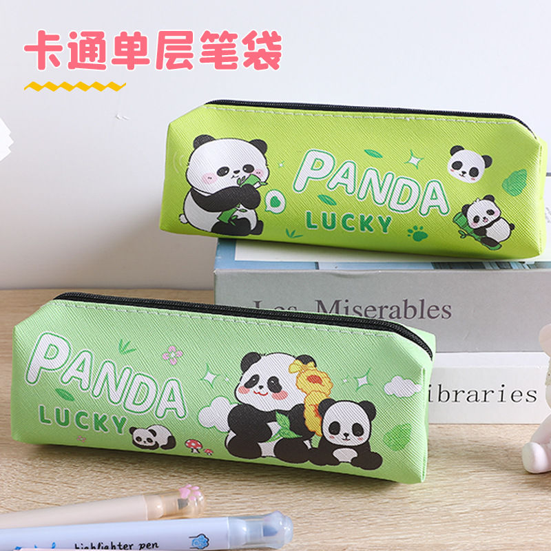 Thumbnail: Single Layer Cute Panda Octagonal Pencil Bag