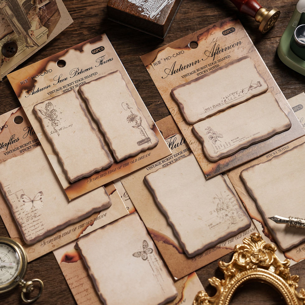 Thumbnail: Vintage Burnt Edge Old Dreams Sticky Notes