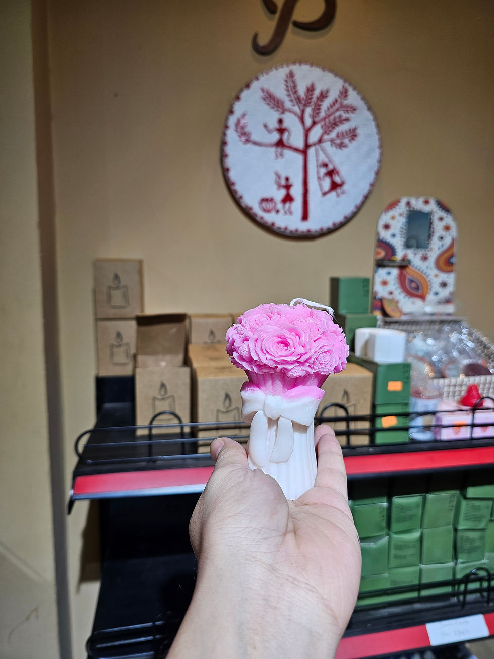 Thumbnail: Rose Bouquet Shape Handmade Candle By Craftyrasin By Proma