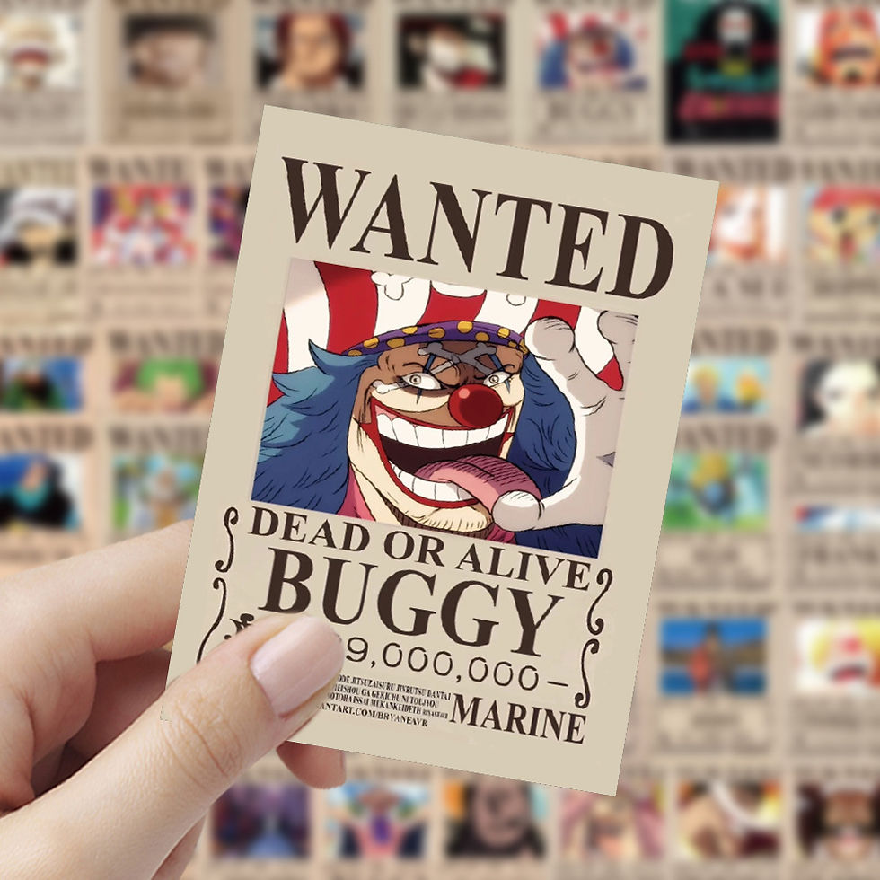 Thumbnail: Anime One Piece Wanted Poster Sticker