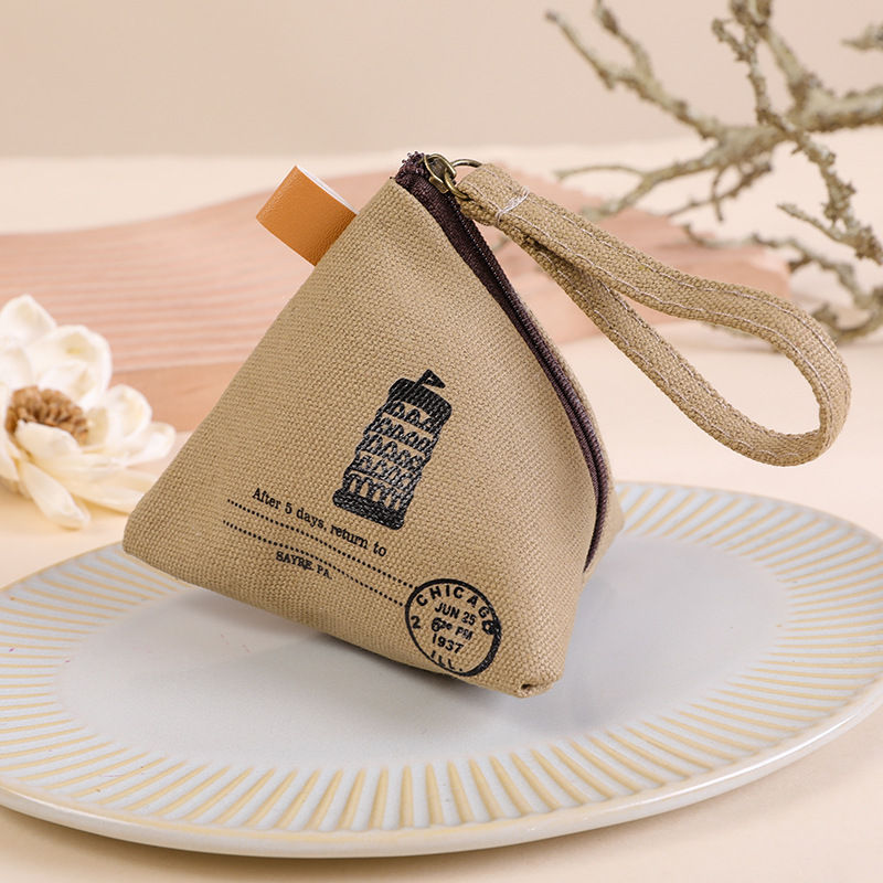 Thumbnail: Samosa Style Canvas Made Coin Purse