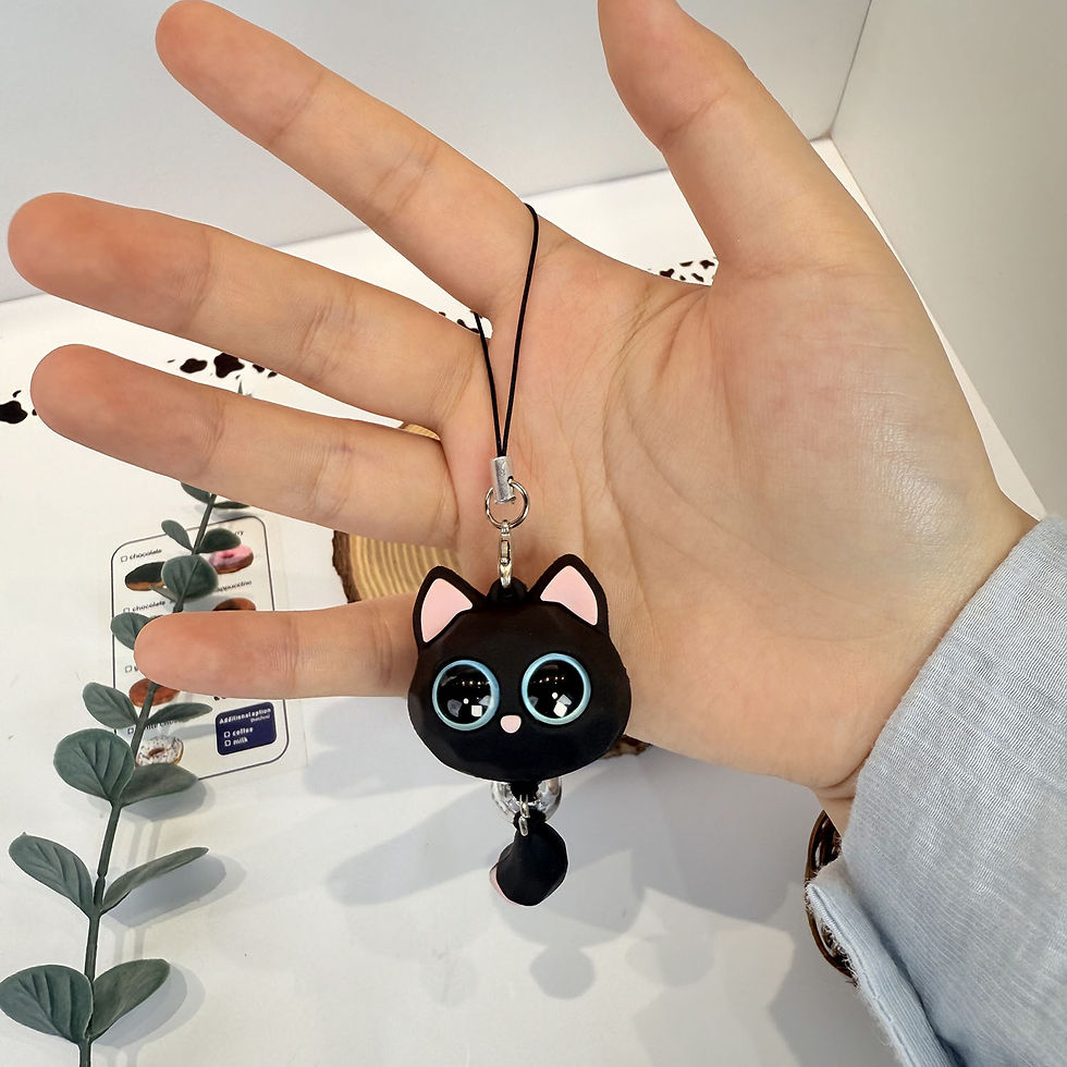 Thumbnail: Cartoon 3D Big-Eyed Cat Phone/Bag Hanging Charm