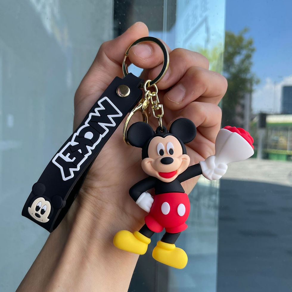 Thumbnail: Cute Cartoon Mickey and Minnie Keychain