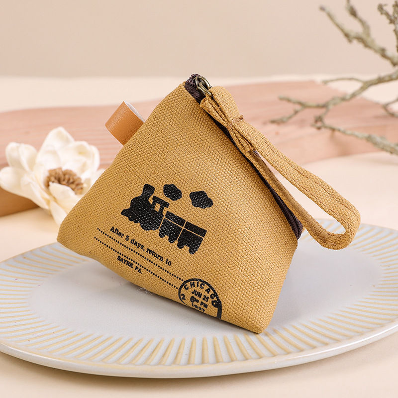 Thumbnail: Samosa Style Canvas Made Coin Purse