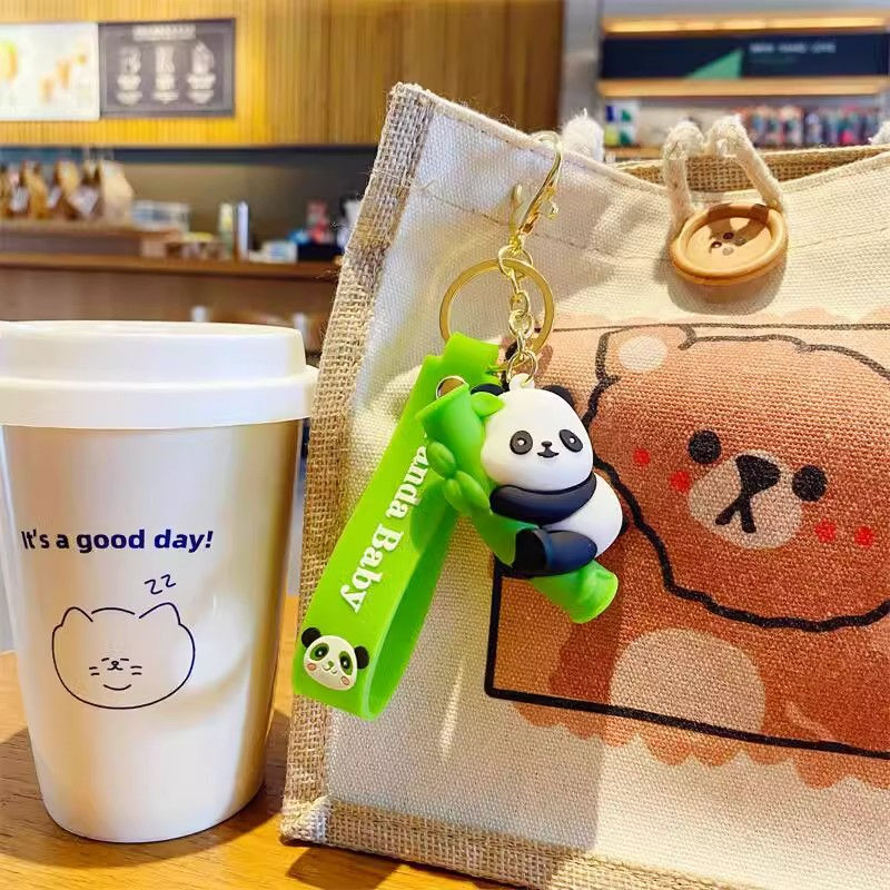 Thumbnail: Panda Silicone Key Chain Pendent