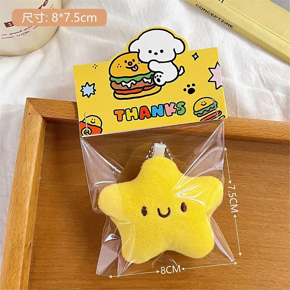 Thumbnail: Cute Girl Plush Star Doll Pendent With Keychain