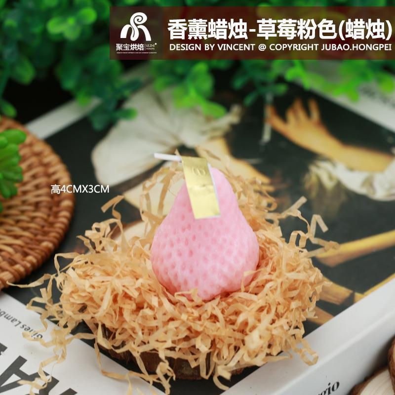 Thumbnail: Strawberry Shape Fragrance Hand Made Candle