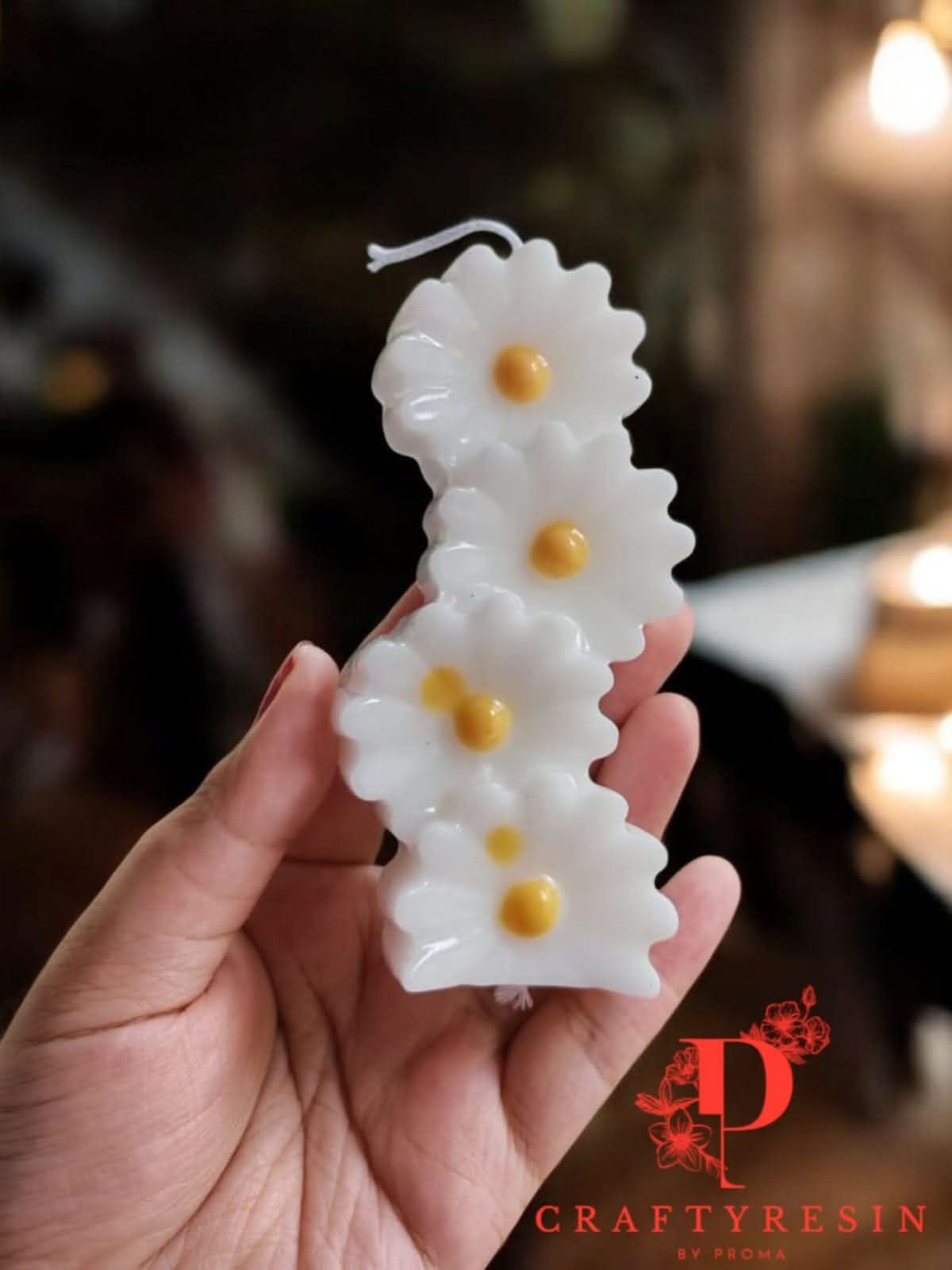 Flower Tower Shape Handmade Candle by Craftrasin by Proma