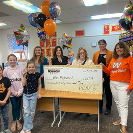 Mrs. Bednarcik Receiving PEAF Grant Check