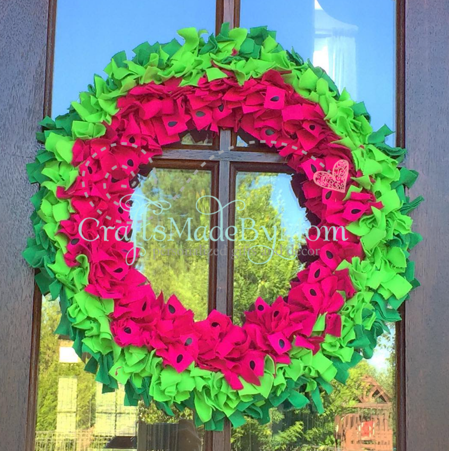 A 'one in a melon' rag wreath!