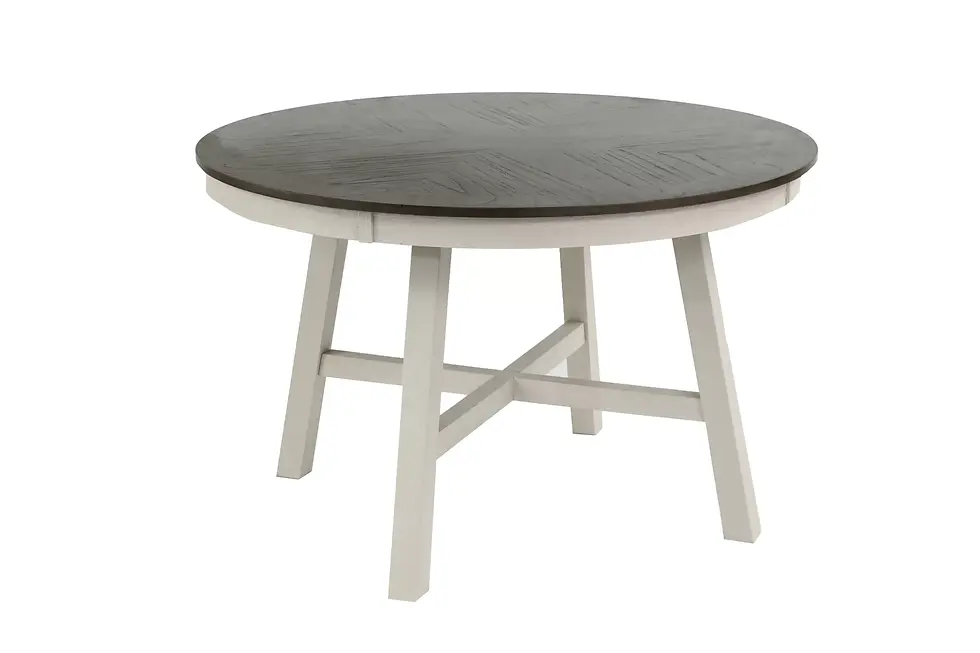 Thumbnail: Dining Table Set | 1 Round Wooden Table with 4 Cushioned Chairs for Dining Room
