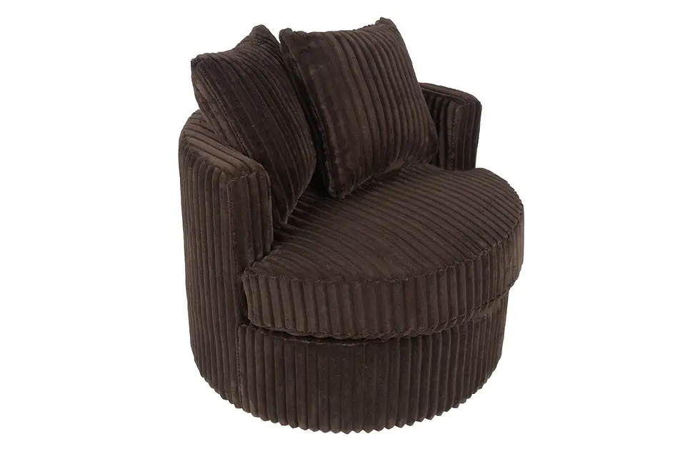 Thumbnail: Swivel Chair | Fur-Like Corduroy Accent Chair with 360° Swivel Base