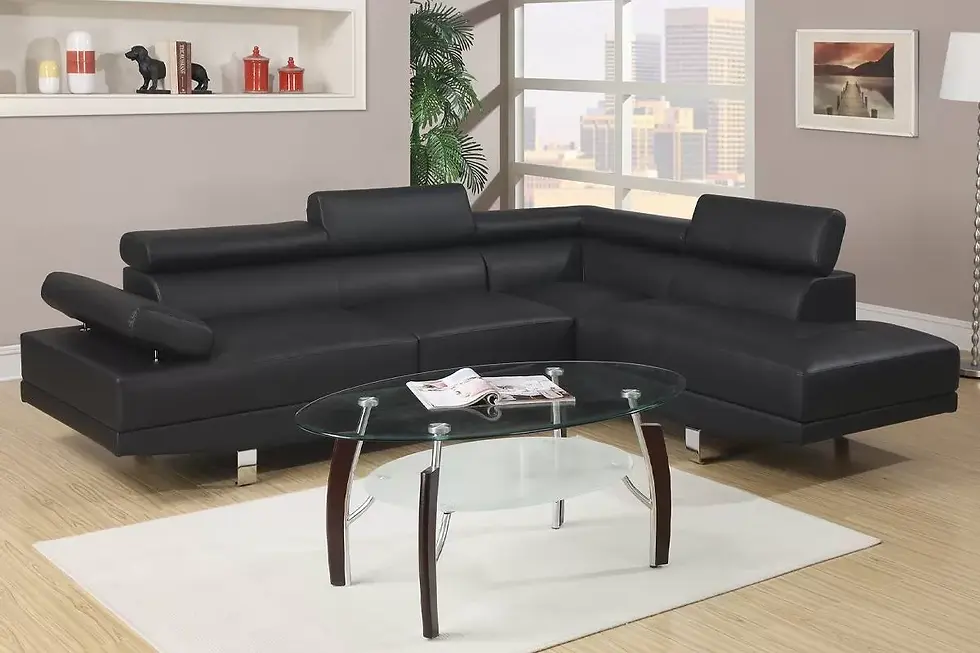 Thumbnail: 2-Piece Sectional Sofa Set with Chaise | Modern Sofa with Adjustable Headrests