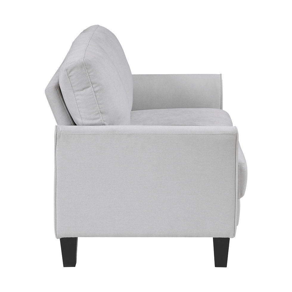 Thumbnail: 2-Piece Gray Upholstered Sofa & Loveseat Set, Modern Living Room Furniture