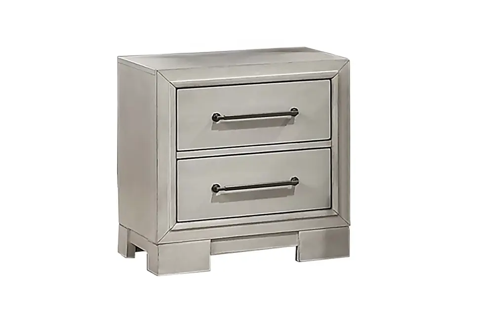 Thumbnail: 4-Piece Master Bedroom Set | Upholstered Bed with Dresser, Mirror & Nightstand