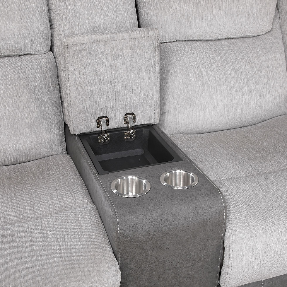 Thumbnail: 2-Piece Double Reclining Sofa & Loveseat Set with Center Console