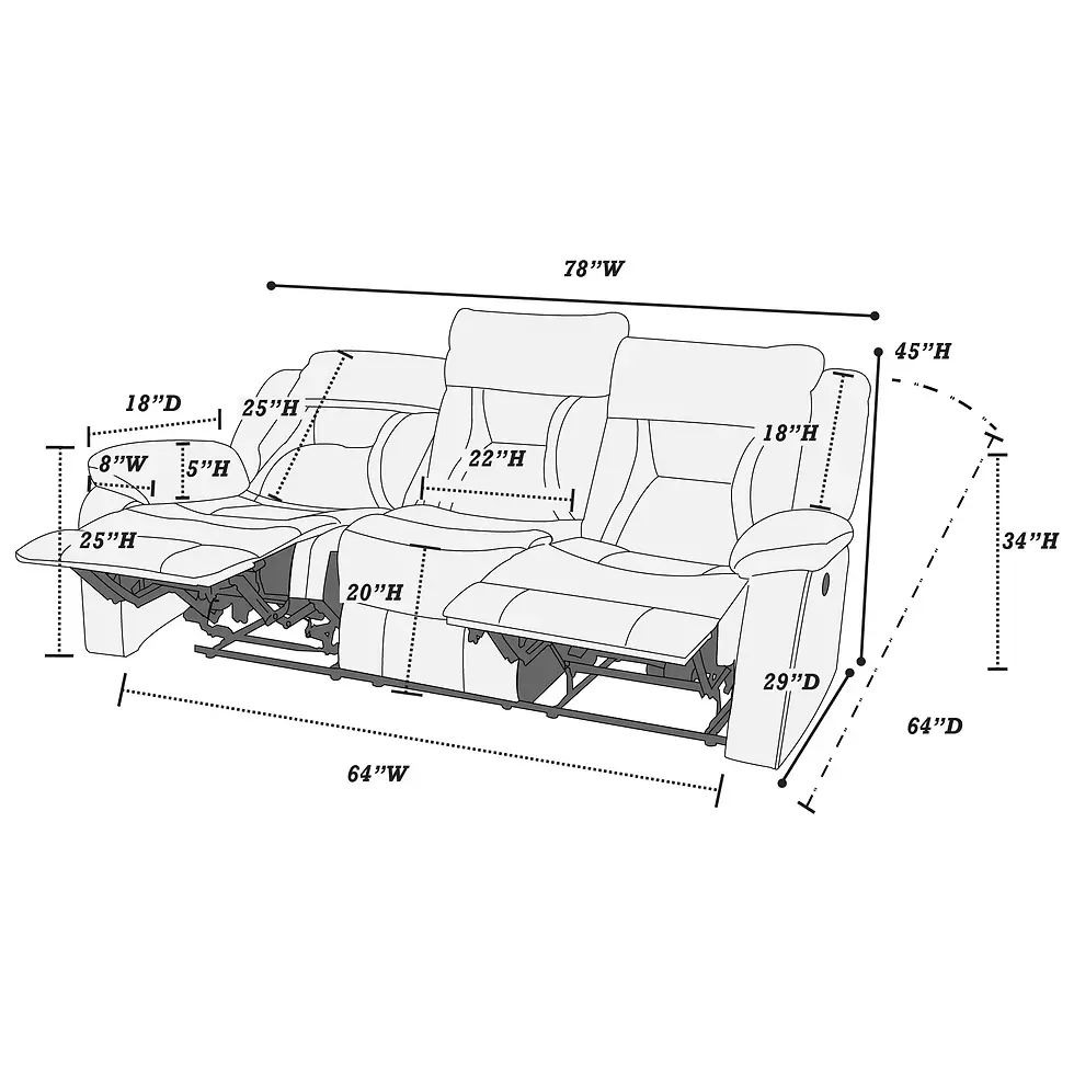Thumbnail: 2-Piece Power Reclining Sofa Set | Power Sofa & Loveseat with Wireless Charging