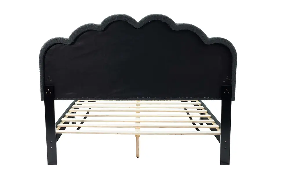 Thumbnail: 4-Piece Master Bedroom Set | Upholstered Bed with Dresser, Mirror & Nightstand