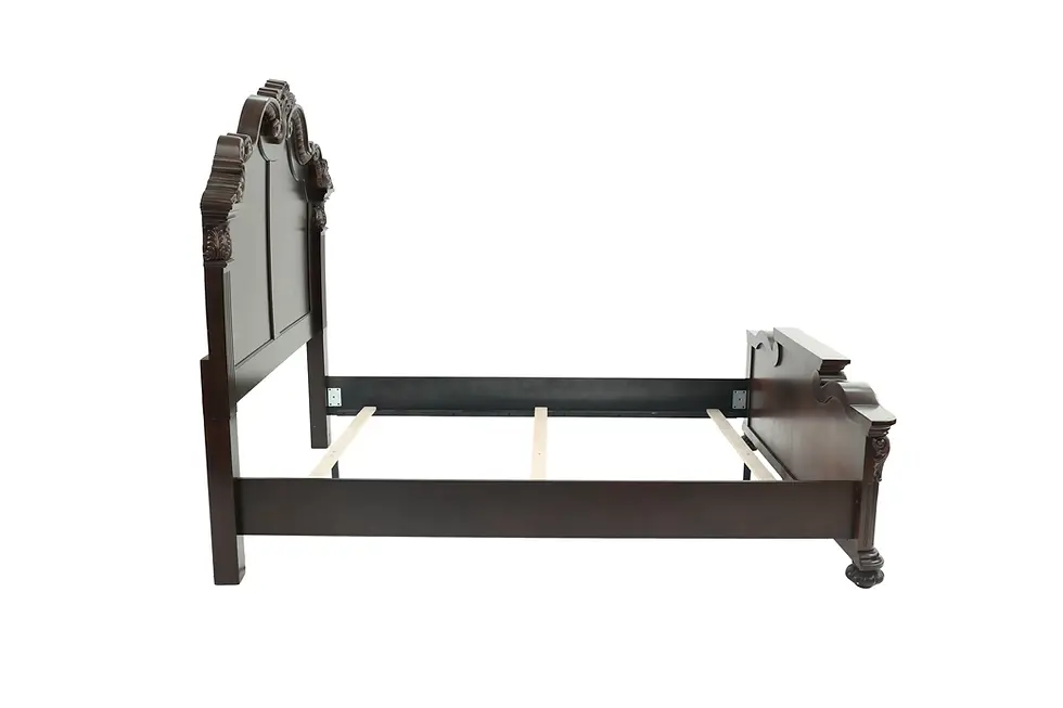 Thumbnail: Platform Storage Bed | Wood Panel Headboard Bed with Drawers for Bedroom