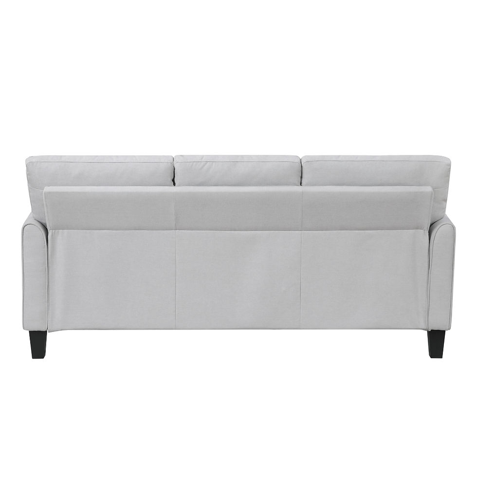 Thumbnail: 2-Piece Gray Upholstered Sofa & Loveseat Set, Modern Living Room Furniture
