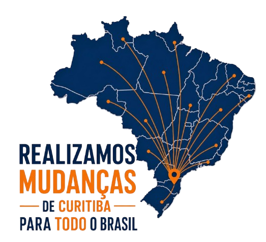 Mapa indicando mudanças de Curitiba para todo o Brasil