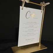Gold Foil Cake Menu