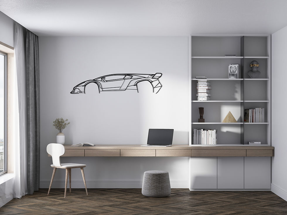 Thumbnail: Veneno Car Metal Silhouette