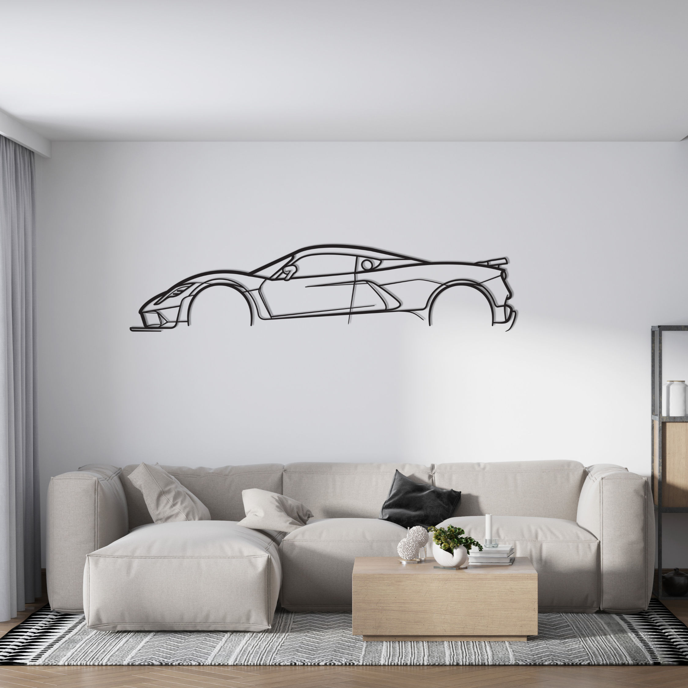 Venom F5 Car Metal Silhouette