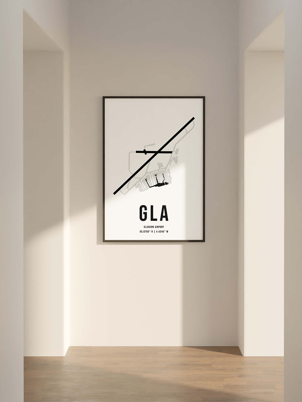 Thumbnail: Glasgow GLA Airport Map Light Style