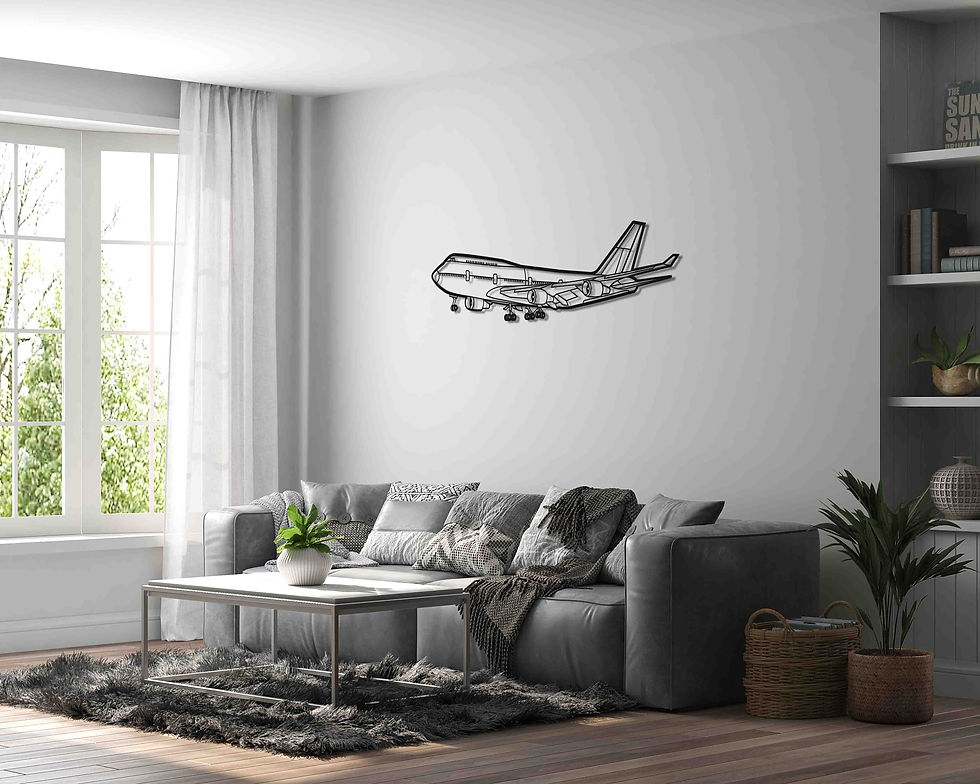 Thumbnail: Boeing 747 Angle Metal Silhouette