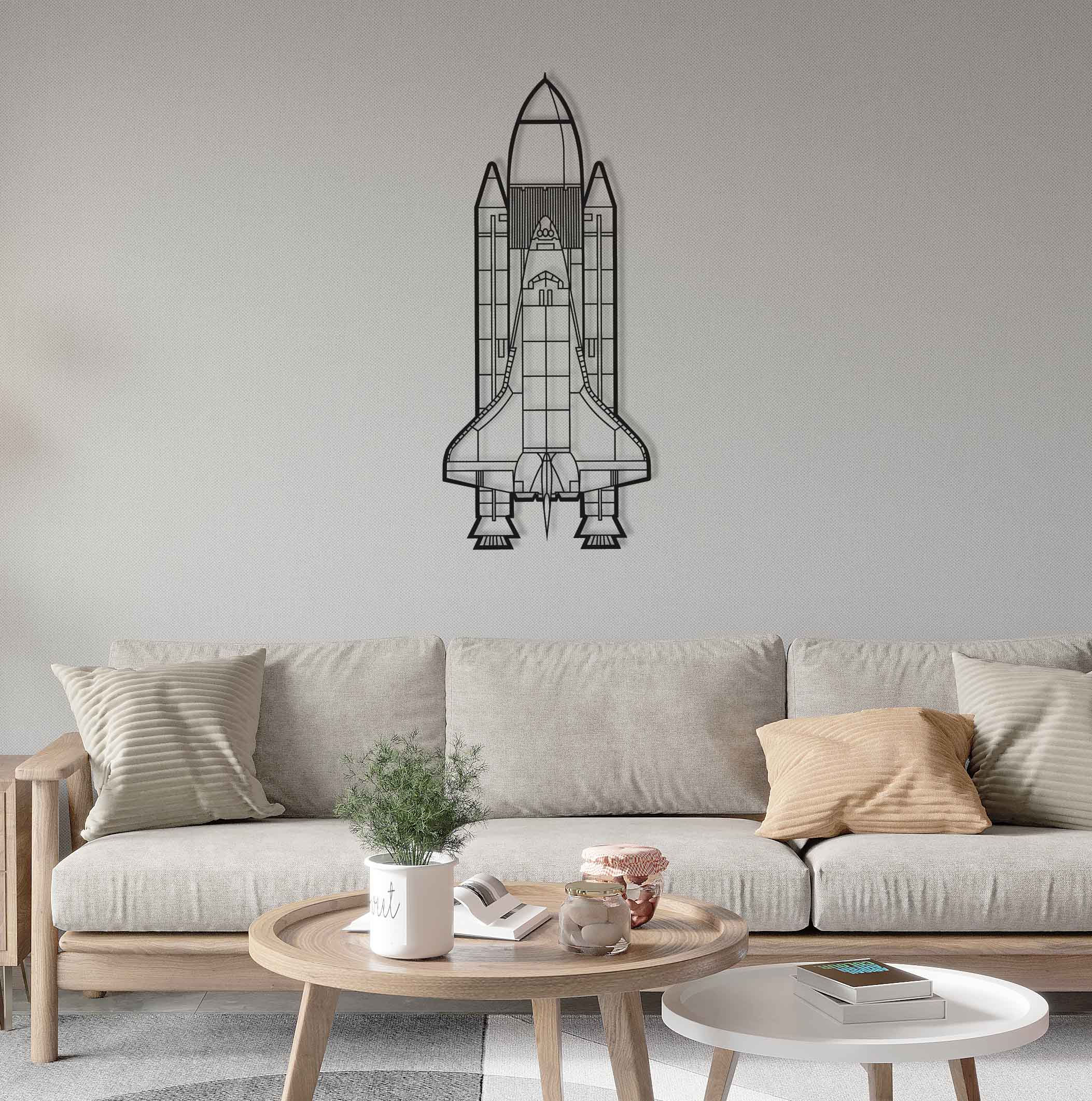 Space Shuttle Metal Silhouette